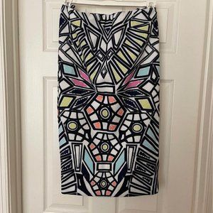 Eloquii Scuba Printed Pencil Skirt